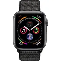 Apple Watch Series 4 (GPS) 44mm Space Gray Aluminum Case with Black Sport Loop (MU6E2)