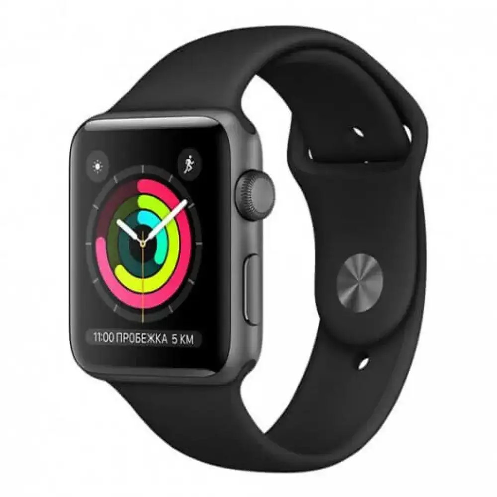 Apple Watch Series 3 GPS 42mm Space Gray with Black Sport Band