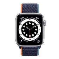 Apple Watch Series 6 GPS + Cellular 44mm Silver Stainless Steel Case with Deep Navy Sport Loop (M0GF3/MYA82) 2