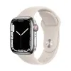 Apple Watch Series 7 GPS + Cellular 45mm Silver Stainless Steel Case w. Starlight Sport Band (MKJD3/MKJV3)  1
