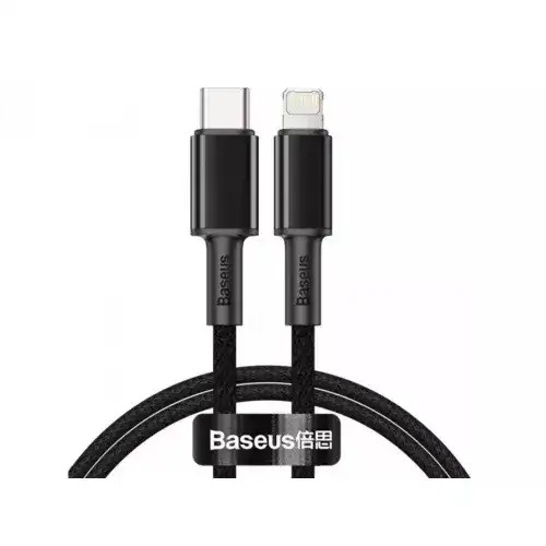 Кабель Baseus Type-C to Lightning PD 20W 1M High Density Braided Black (CATLGD-01) 1
